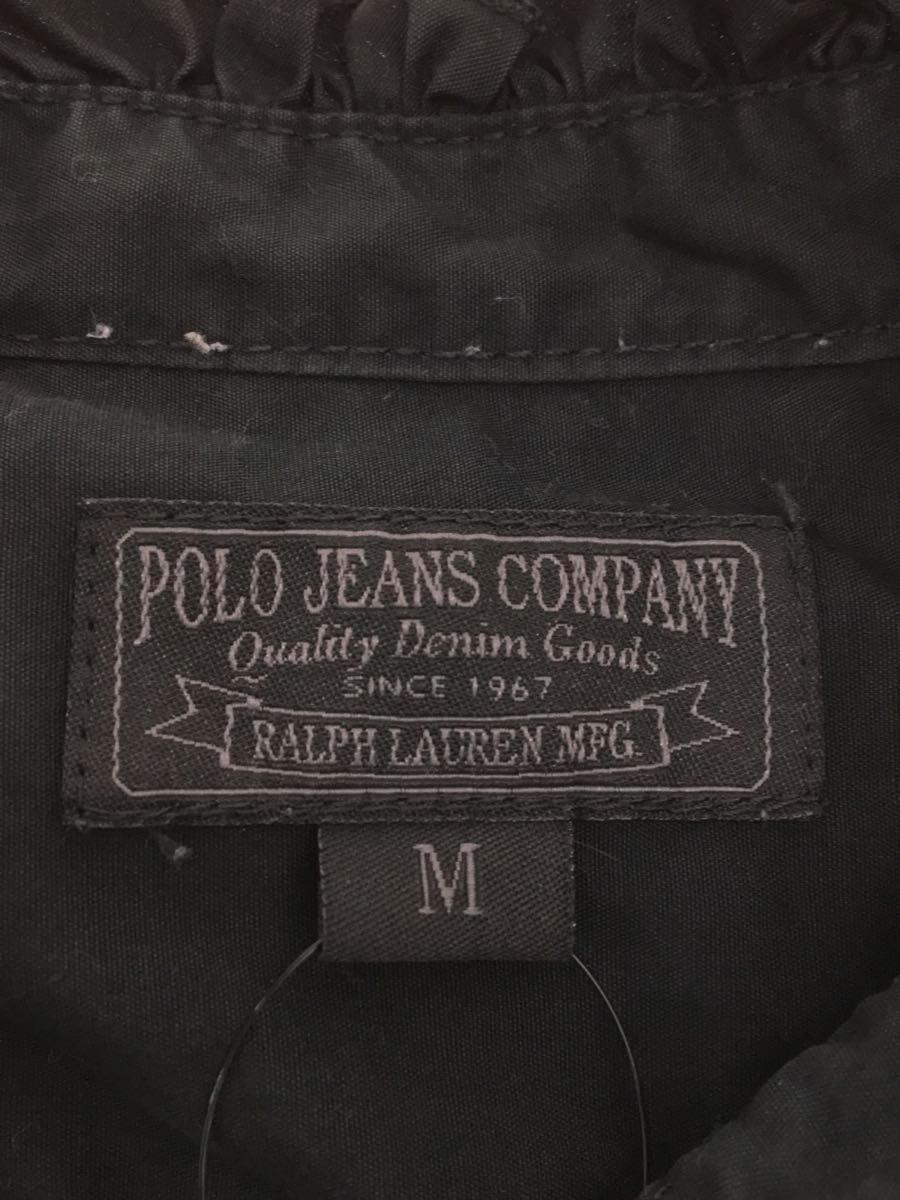 POLO JEANS CO.◆シャツワンピース/M/コットン/BLK/無地/WMPJDRSS3A00006_画像3