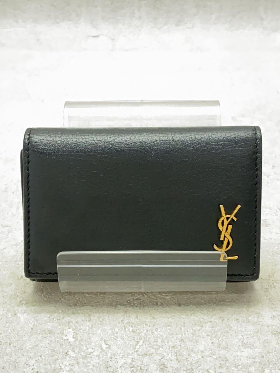 YVES SAINT LAURENT◆キーケース/レザー/BLK/メンズ/652406