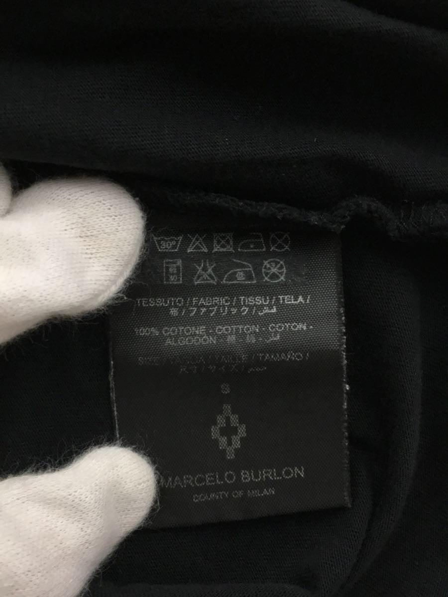 MARCELO BURLON COUNTY OF MILAN◆Tシャツ/S/コットン/BLK_画像4