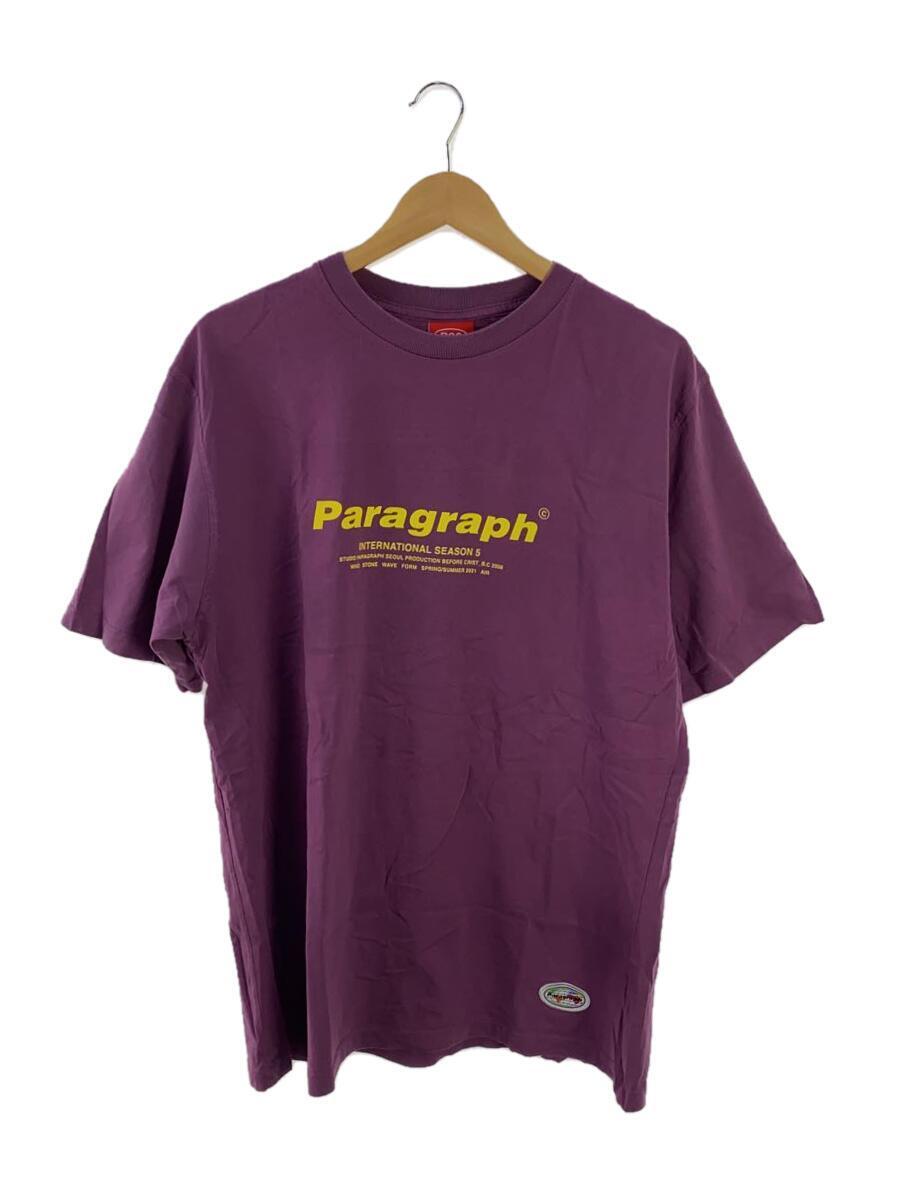 Paragraph◆Tシャツ/2/ロゴ/21ss/クルーネック/コットン/PUP/パープル_画像1