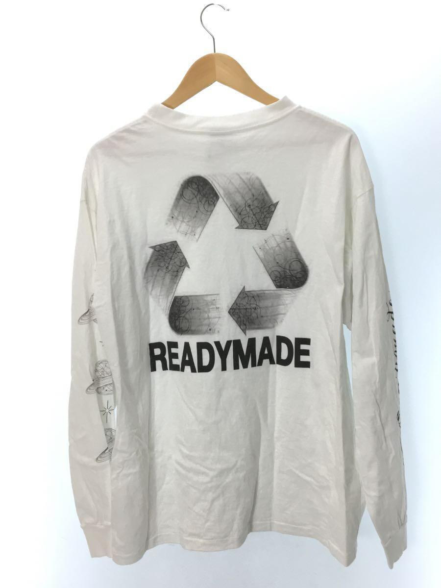 READYMADE◆長袖Tシャツ/XL/コットン/WHT/無地/ホワイト_画像2