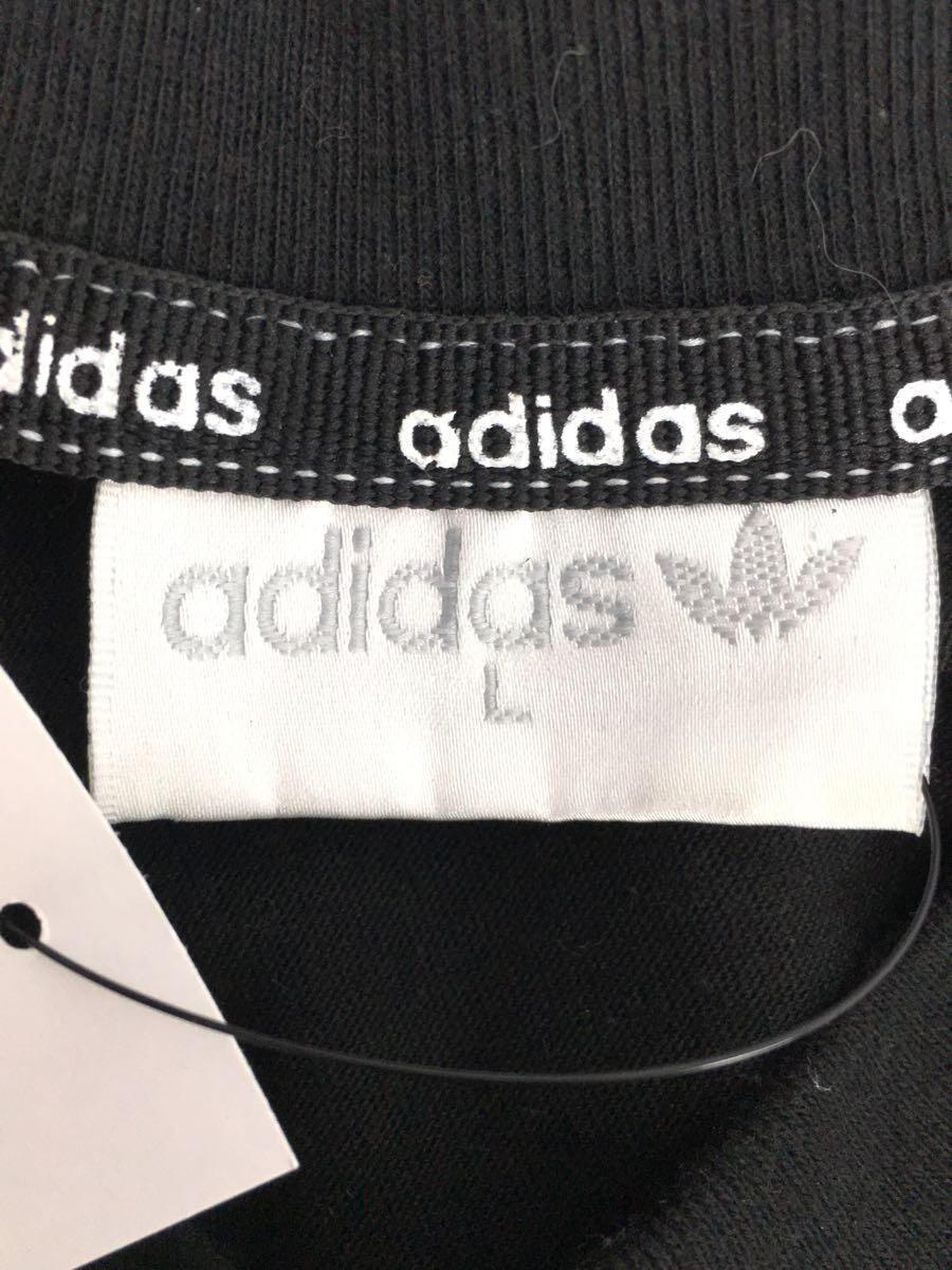 adidas◆Tシャツ/L/コットン/BLK/プリント_画像4