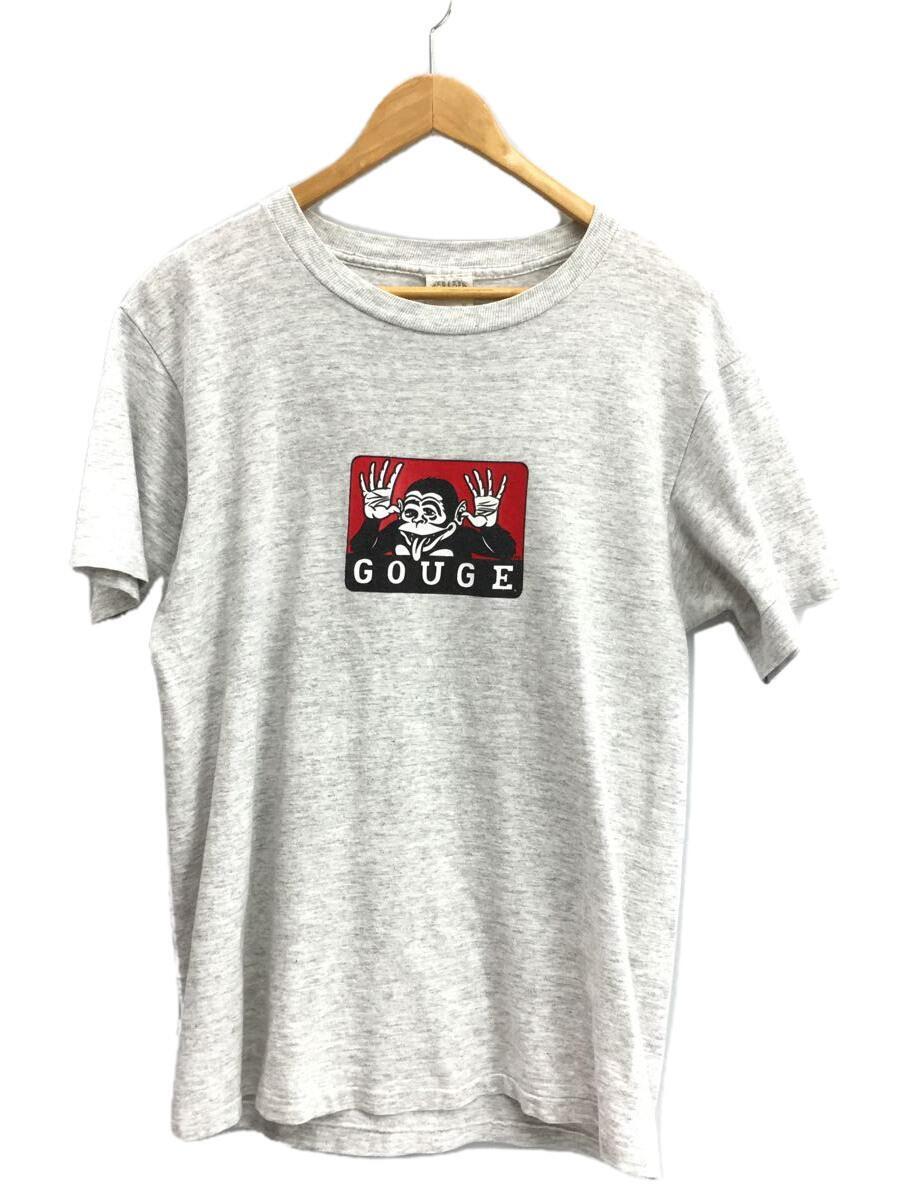 90s/GOUGE/Tシャツ/M/コットン/GRY/オールドスケート_画像1