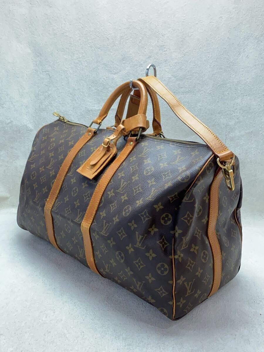 LOUIS VUITTON◆キーポル・バンドリエール50_モノグラム・キャンバス_BRW/PVC/ブラウン/ボストンバッグ_画像2