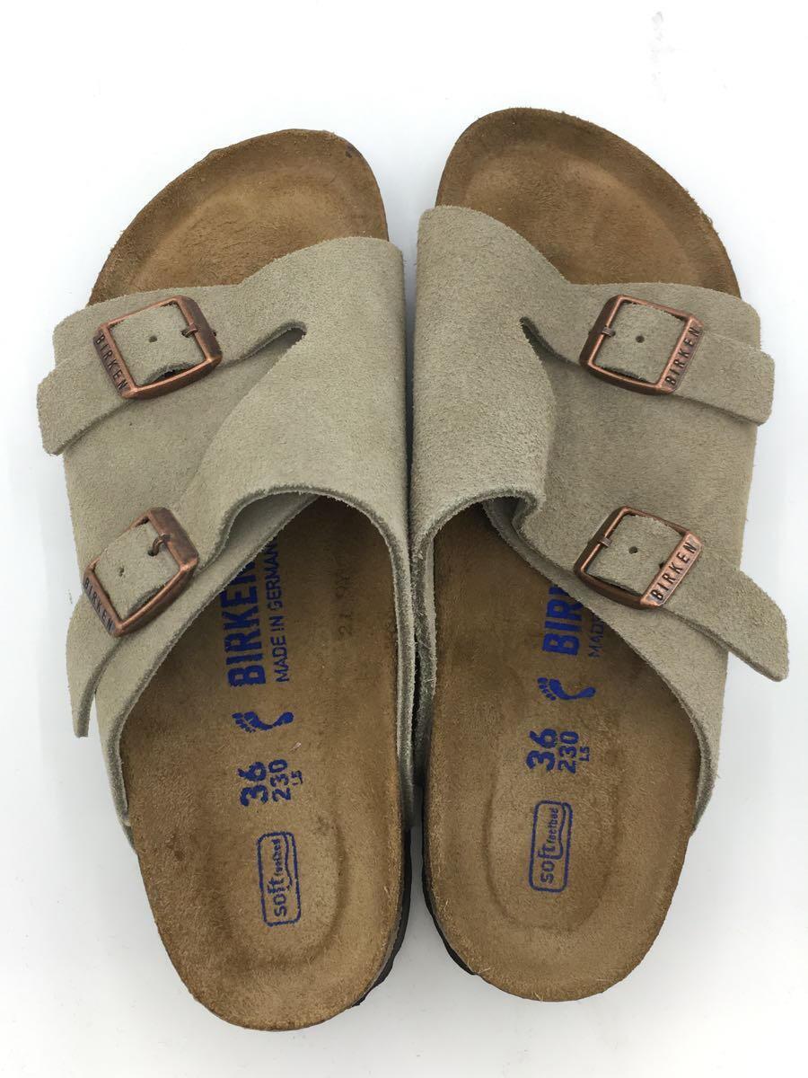 BIRKENSTOCK◆サンダル/23cm/BEG/スウェード/ZURICH_画像3