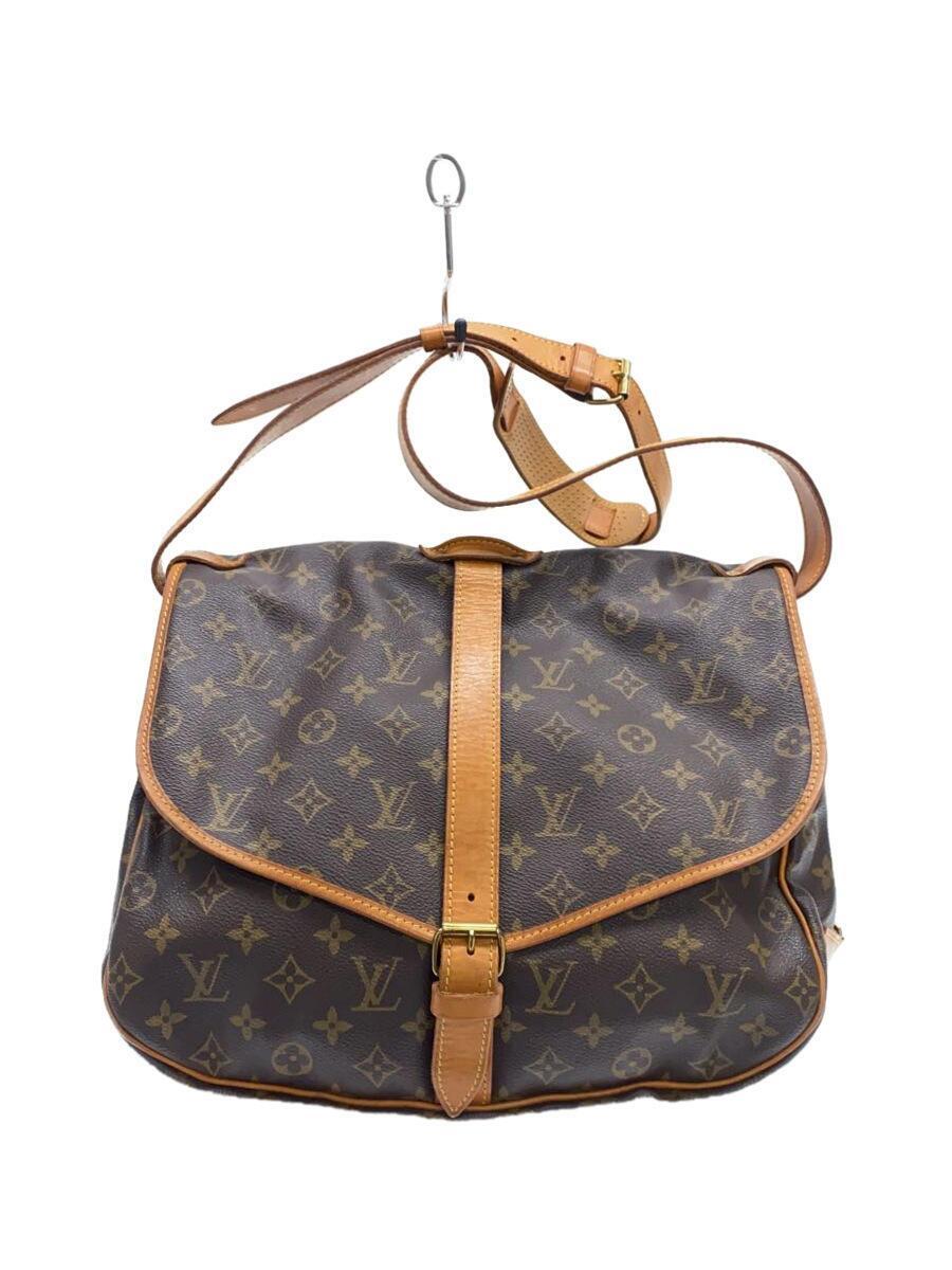 LOUIS VUITTON◆1)ソミュール35_モノグラム・キャンバス_BRW/PVC/BRW/M42254/※ベルト部分劣化有_画像1