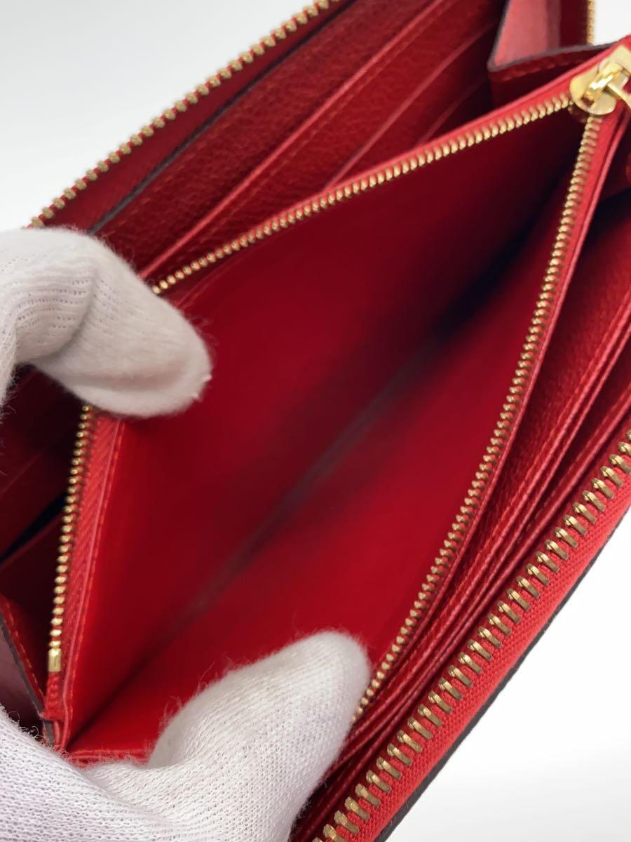 LOUIS VUITTON◆ジッピー・ウォレット_モノグラム・アンプラント_RED/レザー/RED/モノグラム/レディース_画像5