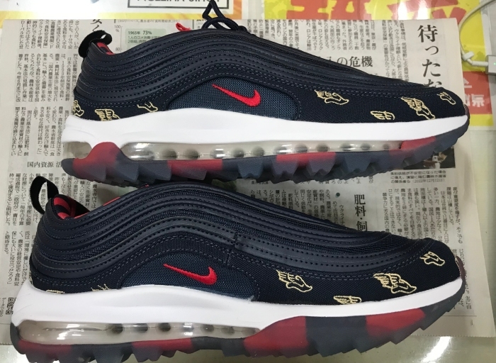 未使用　ナイキ　エアマックス　97 G NRG U　CK1220-400　メンズ28cm　NIKE　ゴルフシューズ　ネイビー　レッド_画像4