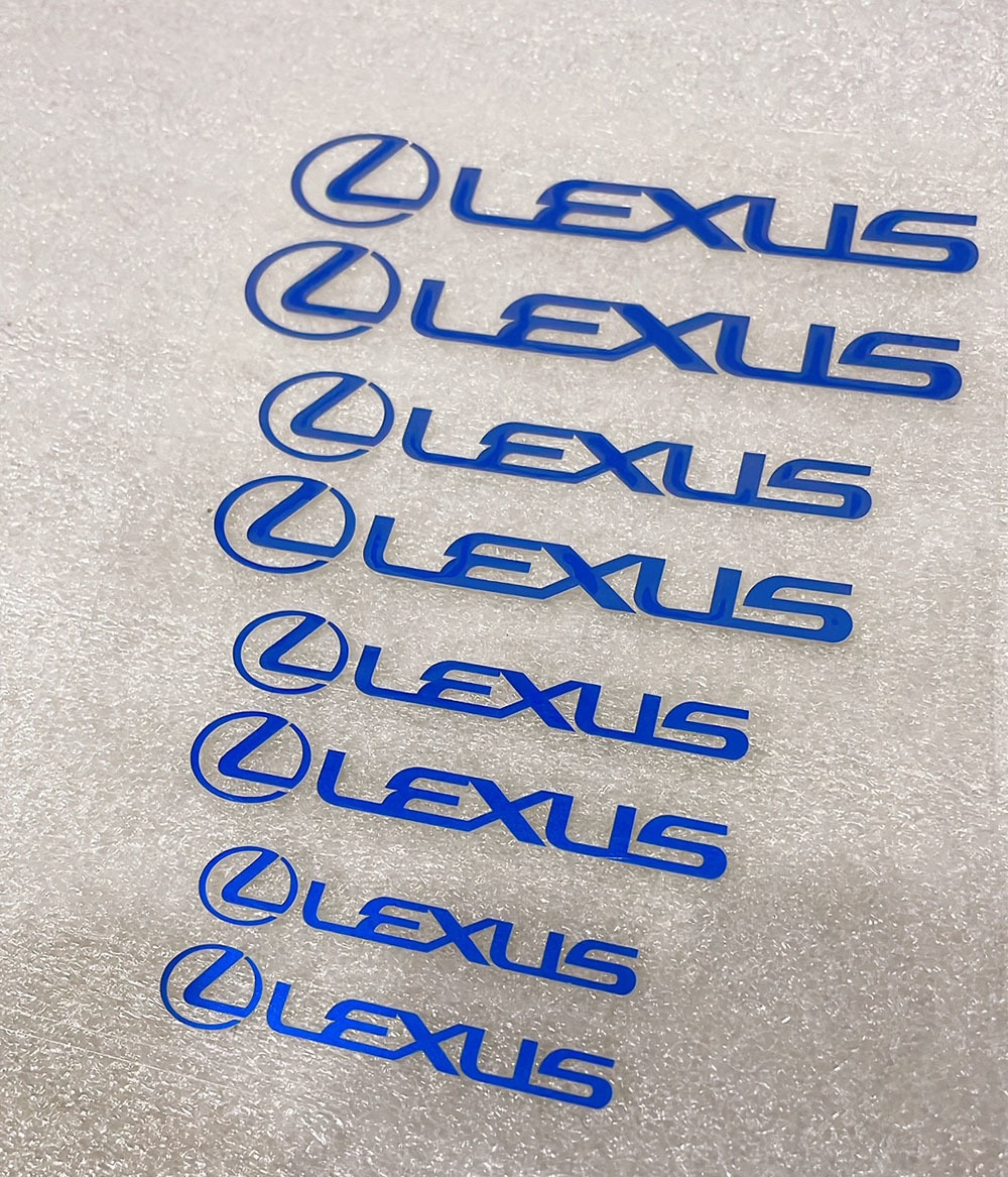 レクサス ブレーキ キャリパー ステッカー 青 8枚セット LEXUS シール HS CT UX NX IS RX RC GS ES LS LX_画像2