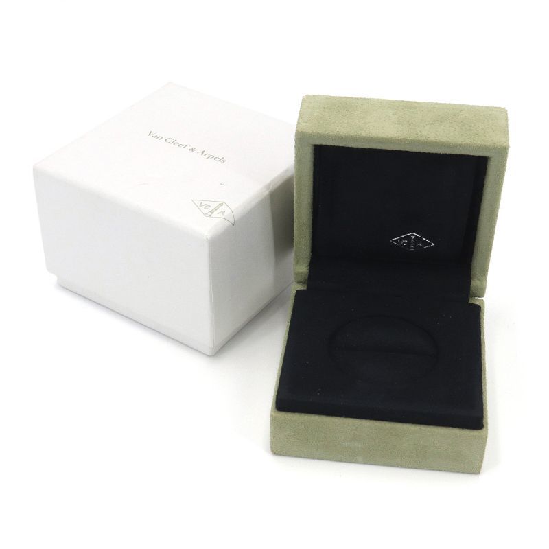  Van Cleef & Arpels sok Latte sling #50 9.5 number K18WG diamond new goods finish settled white gold flower ring used free shipping 