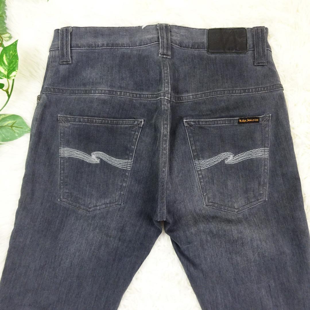 Nudie Jeans ヌーディージーンズ THIN FINN ORG. LIGHTER SHADE ユーズド加工スキニーストレッチデニム W29 ウエスト約75cm