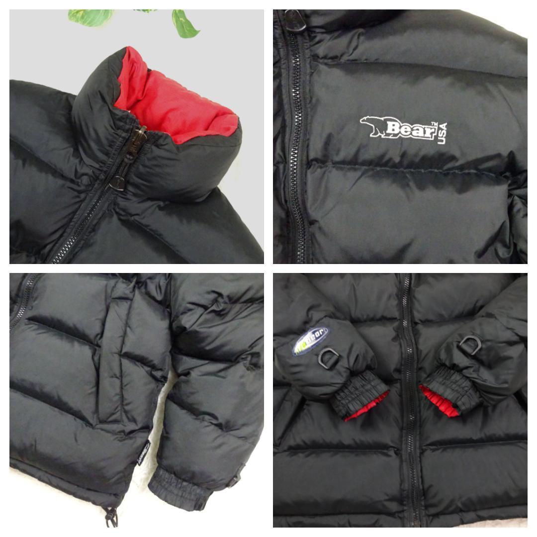 Bear USA ベアー ダウンジャケット リバーシブル レッド 赤 Bear USA ベアー ダウンジャケット リバーシブル レッド 赤