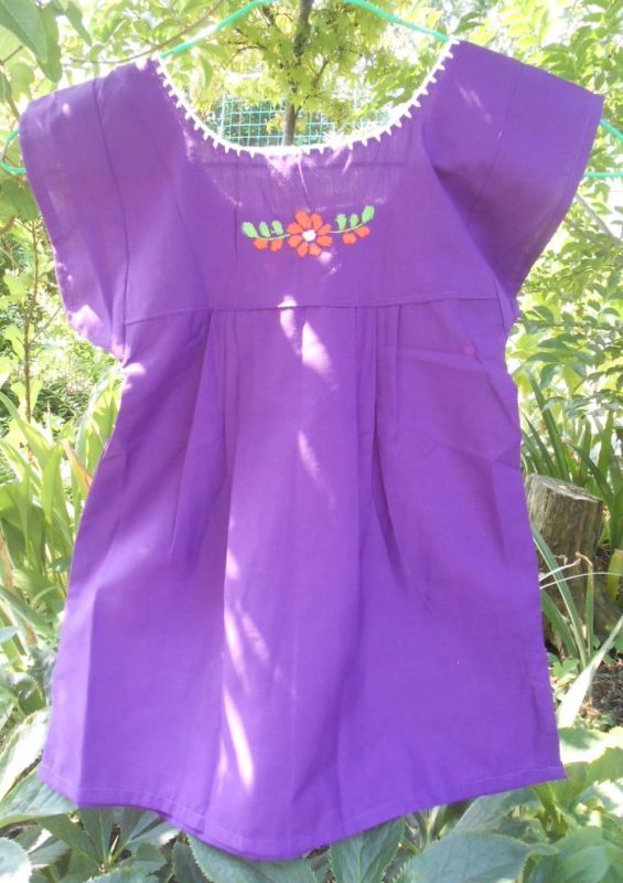 * детский Mexico рука вышивка One-piece лиловый * этнический hipi-