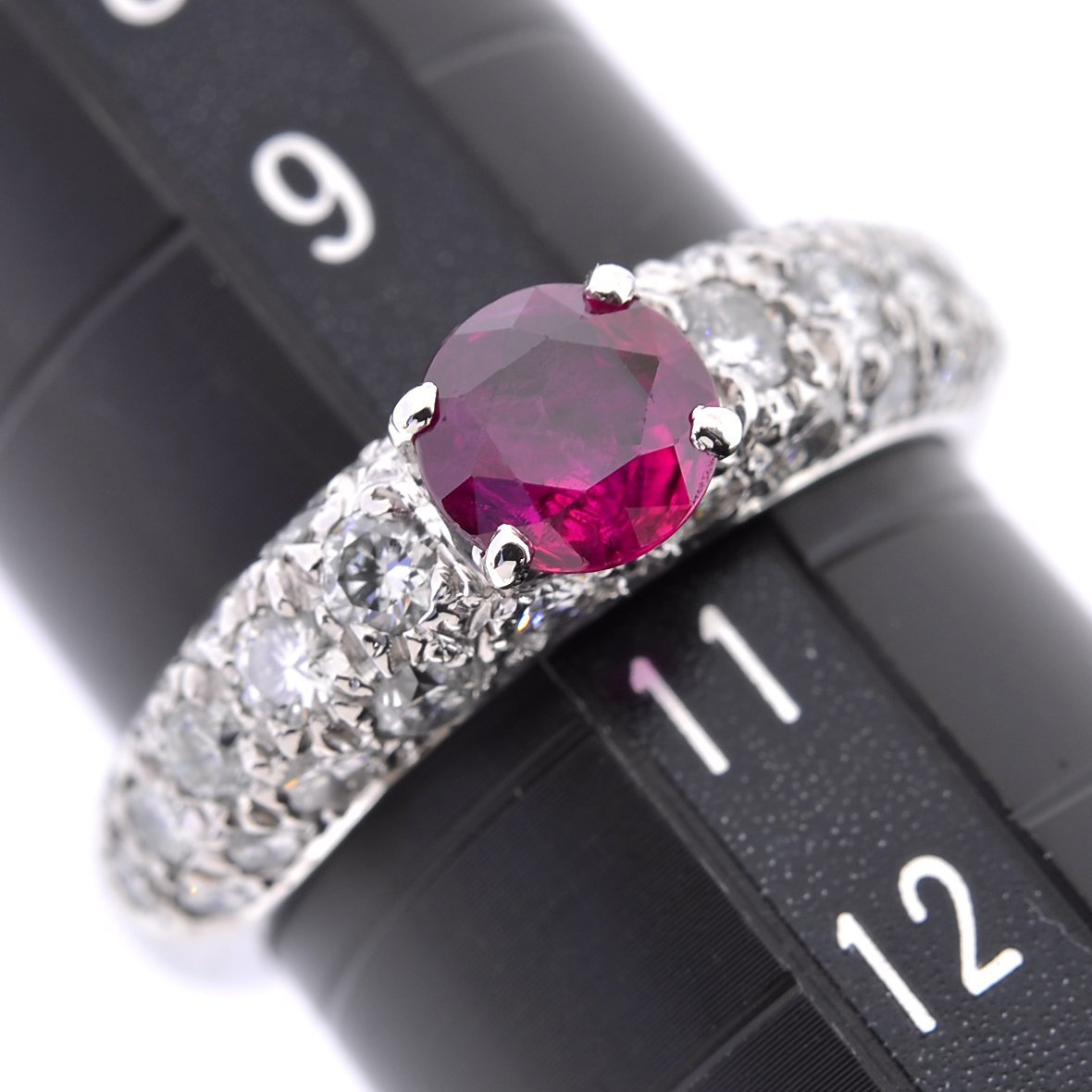 非売品 ダイヤモンド 天然ルビー0.763ct タイ産 Pt950 ガラード S3097