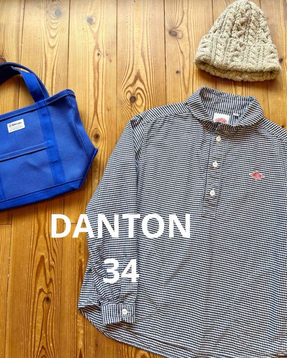 DANTON ダントン】ギンガムチェック コットン プルオーバー 長袖 DANTON ダントン】ギンガムチェック コットン プルオーバー 長袖