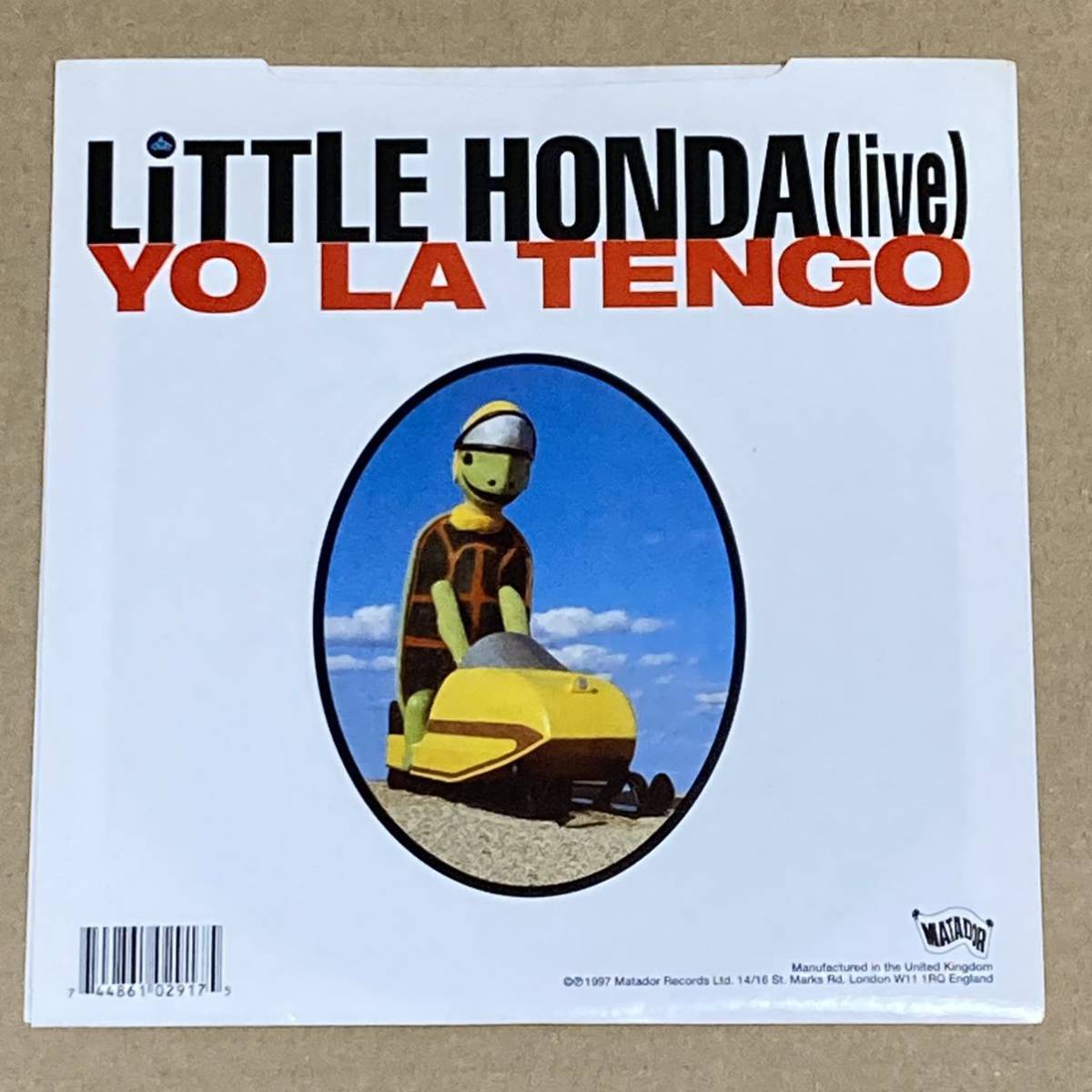 YO LA TENGO/ヨ・ラ・テンゴ/LITTLE HONDA/アナログ7インチレコード/UK盤_画像2