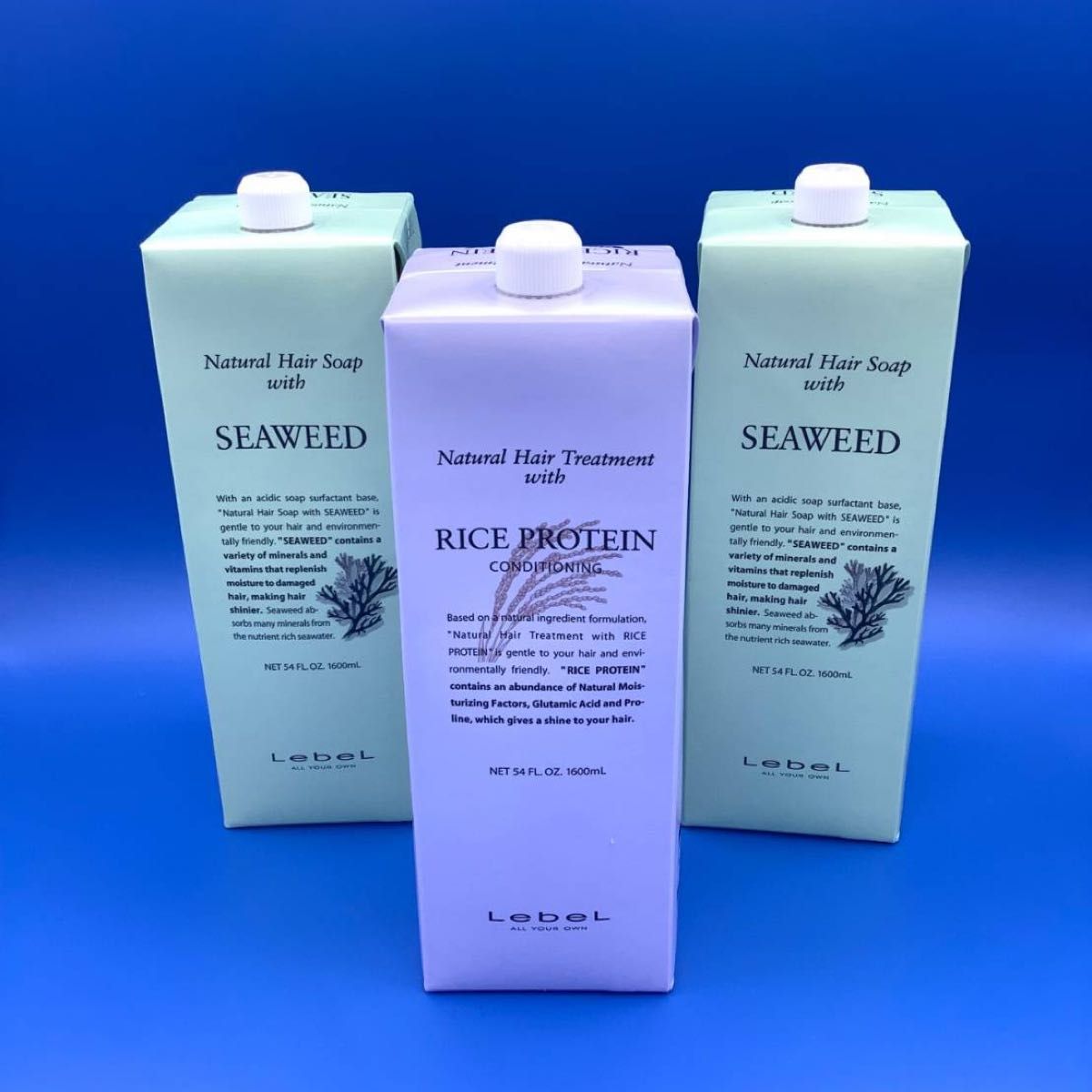 ルベル ナチュラルヘアソープシーウィード1600ml×2本 ライス