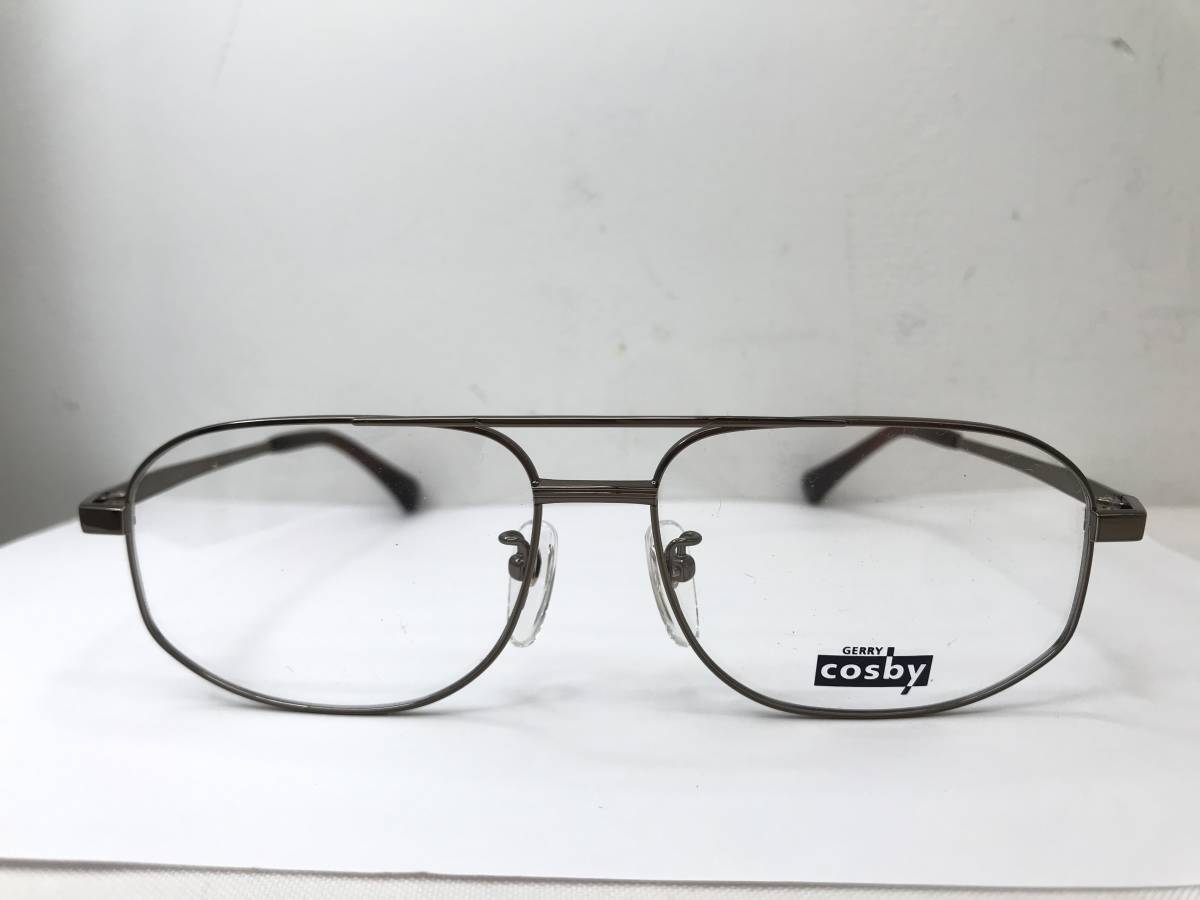 2K438 眼鏡 メガネフレーム ブランド GERRY cosby 18.0ｇ フルリム オシャレ ブラウン シンプル 55□15 140 ブランド めがねの画像2