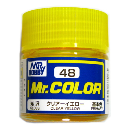 Mr.カラー (48) クリアーイエロー 基本色　光沢 GSIクレオス 即♪≫_画像1