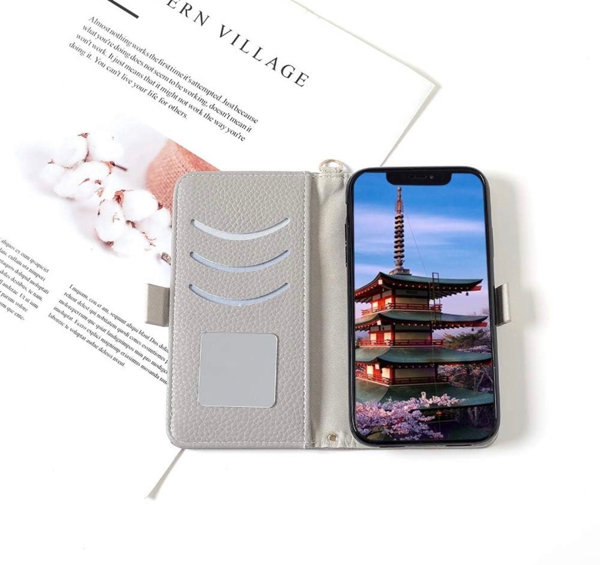 y100208m iphone X / XS ケース 手帳型 可愛い 携帯ケース カード収納 保護ケース 薄型 耐衝撃 防水 軽量 高級PUレザー 横置き機能_画像3