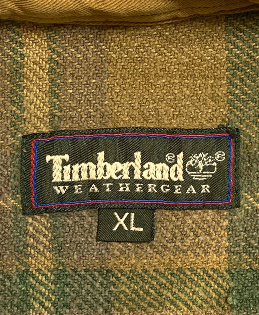 90s Timberland WEATHERGEAR ティンバーランド　チェックシャツ ネルシャツ フランネル　アウトドア　ベビーフランネル　ウェザーギア