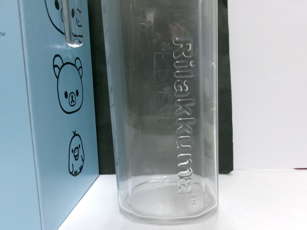 ２個 新品　リラックマ×ローソン　ガラスのボトル　ガラスピッチャー　容量1.1L _画像3