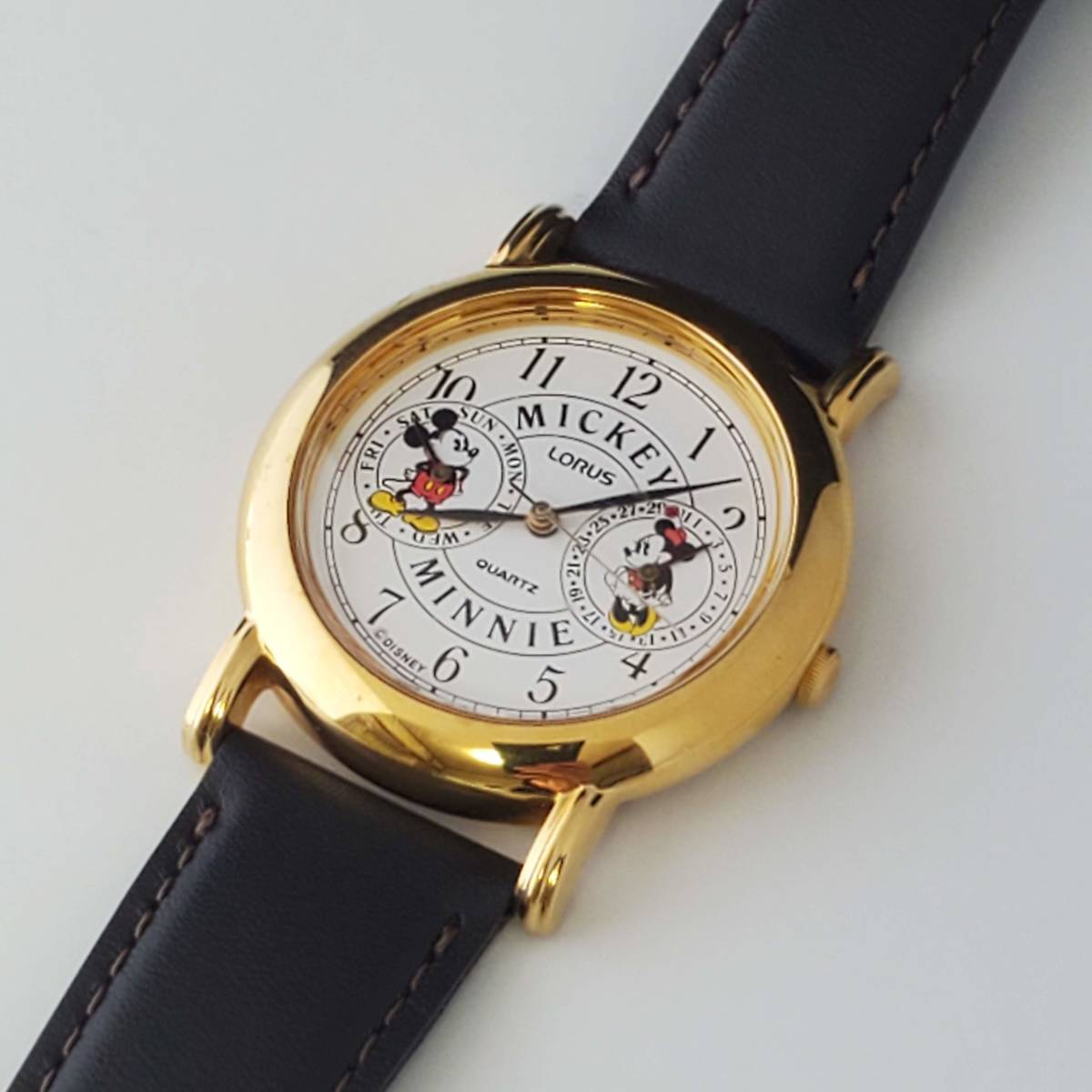 LORUS セイコー ローラス Disney ミッキーマウス 腕時計 革ベルト キャラクター