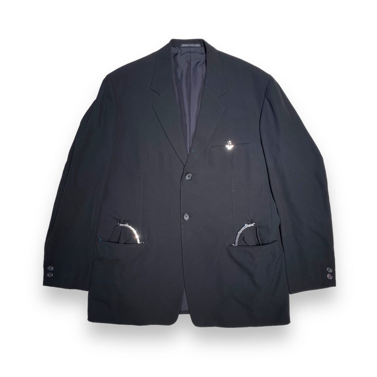 【国産】 yamamoto yohji pour オリジナル 財布 黒 ブラック vintage ビンテージ ヨウジヤマモトプールオム jacket ジャケット がま口 1991 homme テーラードジャケット、ブレザー 【国産】 yamamoto yohji pour オリジナル 財布 黒 ブラック vintage ビンテージ ヨウジヤマモトプールオム jacket ジャケット がま口 1991 homme テーラードジャケット、ブレザー