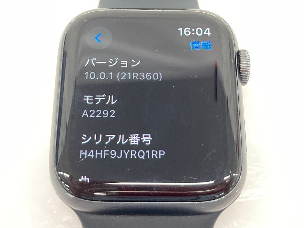 Apple Watch Series 6 GPS 44mm A2292 スペースグレイ 32GB 充電ケーブル付き 通電〇 初期化済み【BJAE8053】_画像2