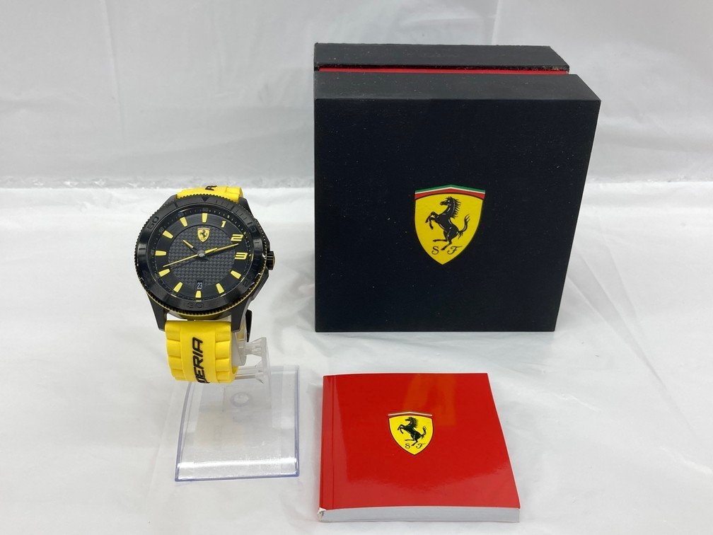 Ferrari　フェラーリ　スクーデリアフェラーリ　16.1.34.0091　腕時計　箱/説明書付き　稼働【BJAX7004】_画像2