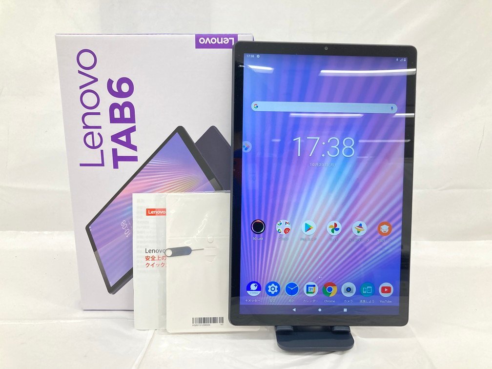 Lenovo　レノボ　タブレット　TAB6　A101LV　SIMフリー　アビスブルー　Android Softbank　箱付き　初期化済み【BJAW8058】_画像1