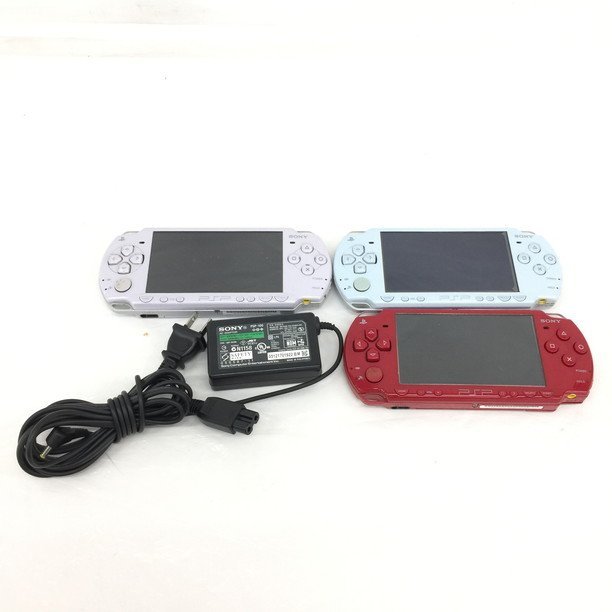 PSP　プレイステーション・ポータブル　本体　PSP-2000　おまとめ　3点セット　充電コード付き　初期化済【BJBB9042】_画像1