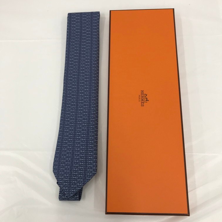 Hermes　エルメス　ネクタイ　645798　箱付き【BJAZ9017】_画像1