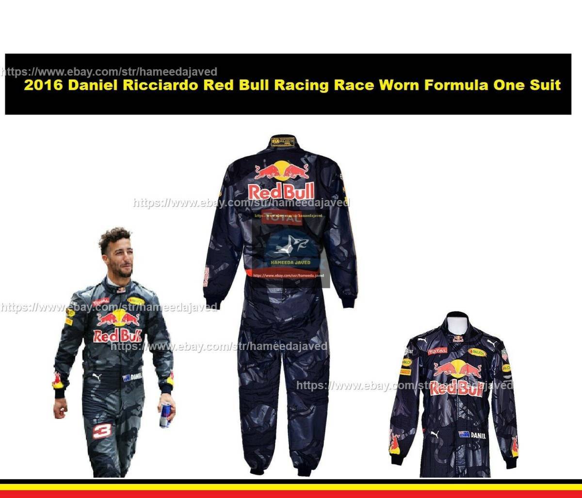 海外 送料込み 　高品質　ダニエル・リカルド　2016 F1 Daniel Ricciardo Suit　レーシングスーツ　サイズ各種 　レプリカ