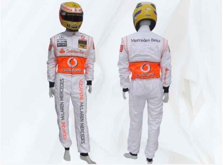 海外 送料込み 　高品質　ルイス ハミルトン 2008 　F1　レーシングカート　レーシングスーツ サイズ各種　レプリカ