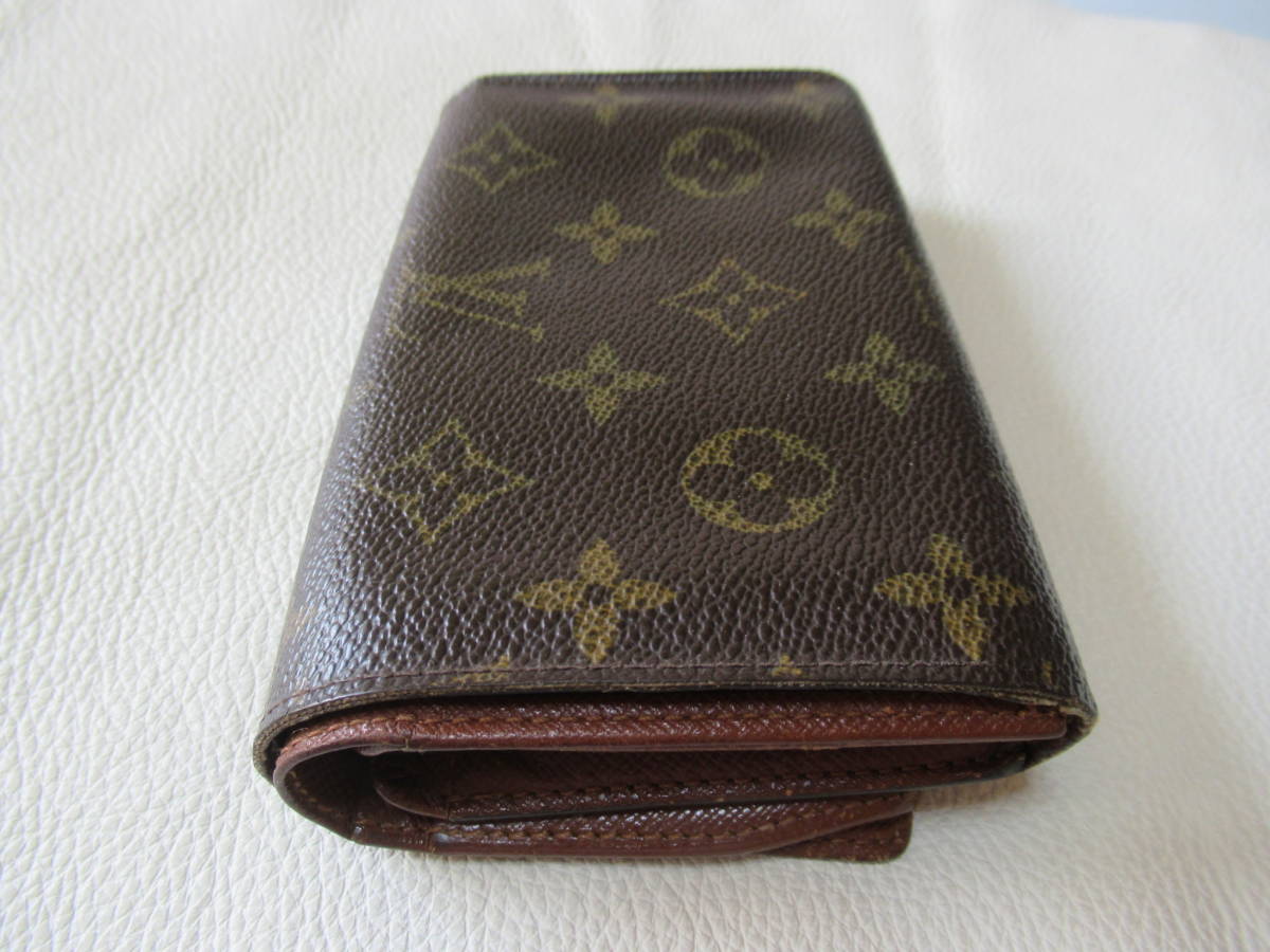 ■美品 廃盤品 本物 1980年頃！ルイヴィトン(LOUIS VUITTON) M61730モノグラム ポルトモネ ビエ トレゾール 二つ折り財布