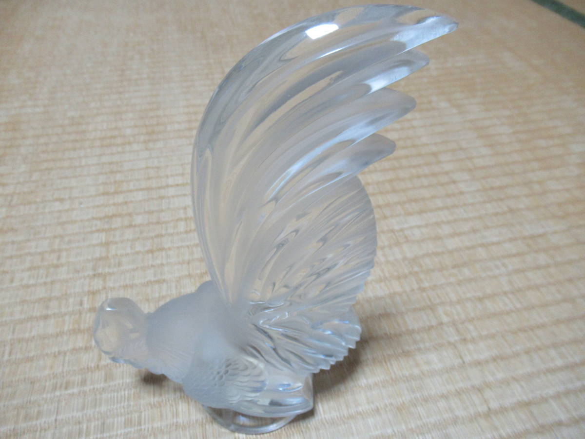 ■美品 希少 1928年 当時のシール付！LALIQUE ラリック カーマスコット「コックナン」（鶏・チャボ）高さ：約20.5ｃｍ、底径6.5ｃｍ