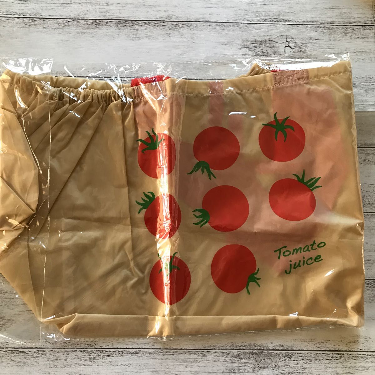 エコバッグ  折りたたみバッグ　レジカゴバッグ　トマト　コットントートバッグ　２点セット　