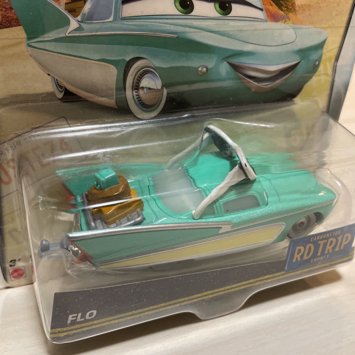 マテル カーズ ミニカー フロー FLO ダイキャスト キャラクターカー MATTEL CARS ロードトリップ RD TRIP ルート 66 サングラス ディズニー_画像4