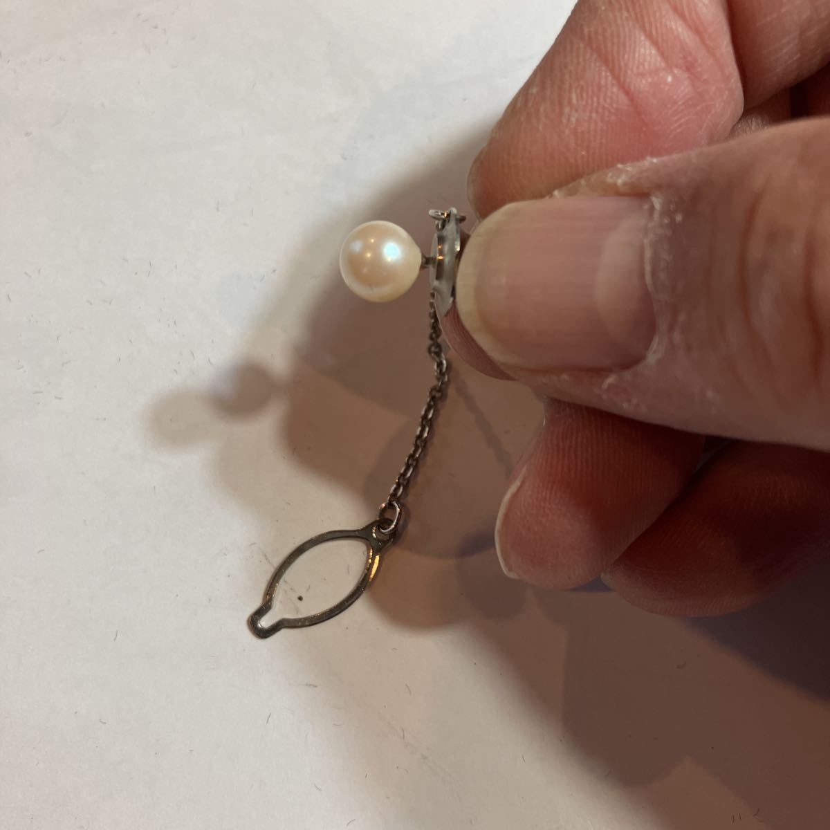 タイピン　真珠　新品　美品　未使用　真珠の直径　約8MM_画像2