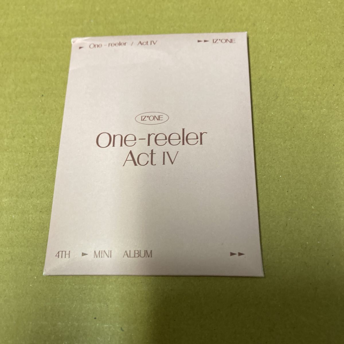 即決 IZ*ONE One reeler ACT Ⅳ 特典カードセット単体 新品