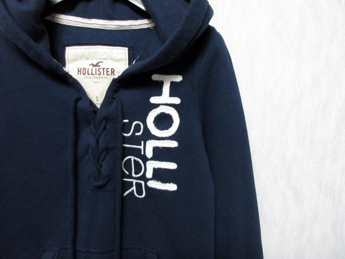  Hollister HOLLISTER reverse side nappy pull over Parker navy blue navy S higashi 5624