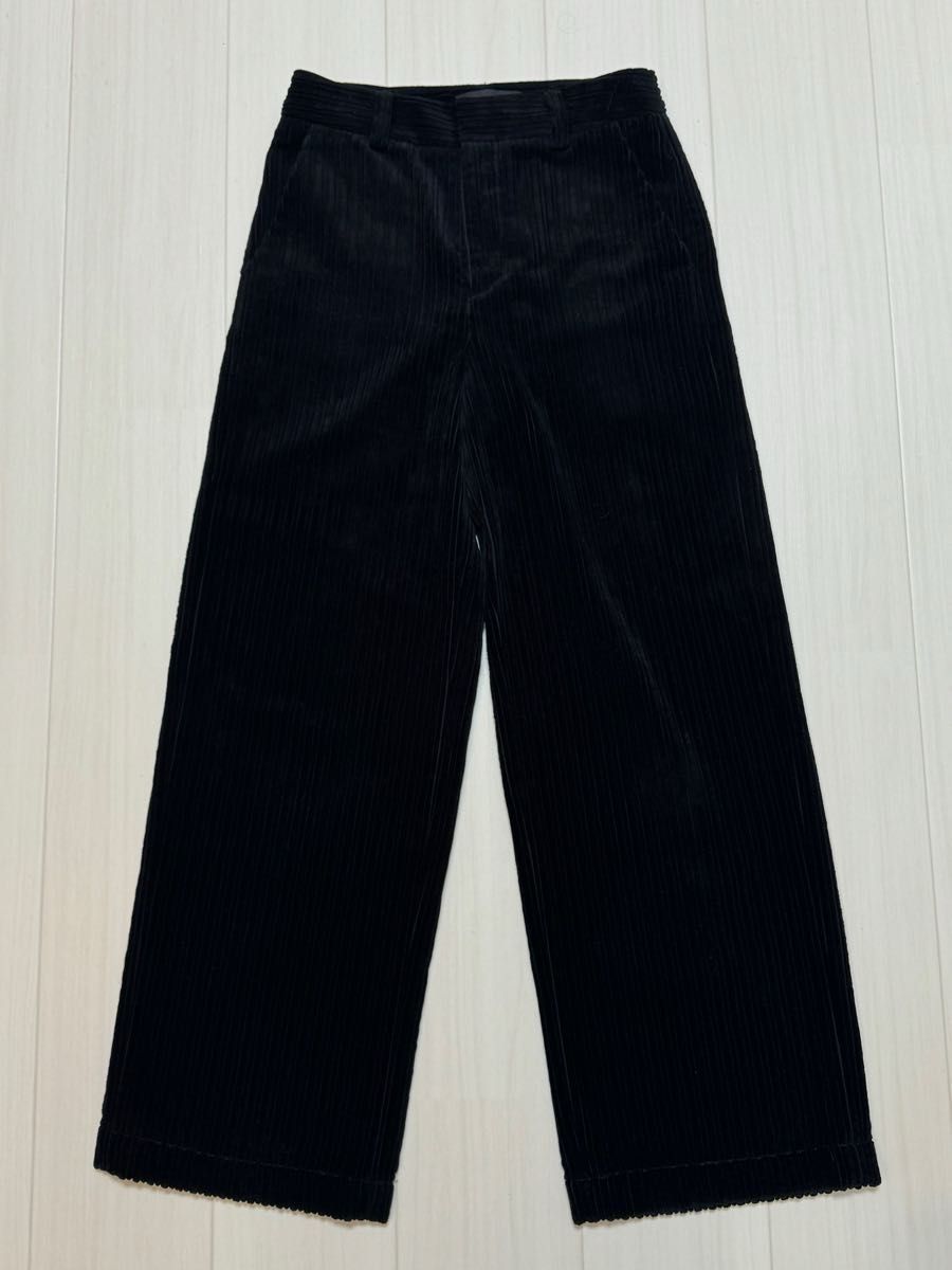 美品 CABaN キャバン コットンコーデュロイ ワイドパンツ ブラック 2022 AW 価格41,800円