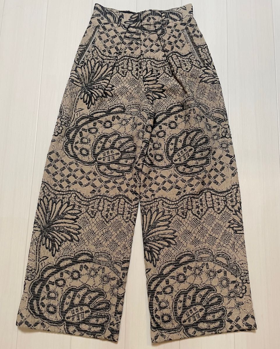 美品 CABaN キャバン エスニックジャカード ワイドパンツ 人気商品 価格52800