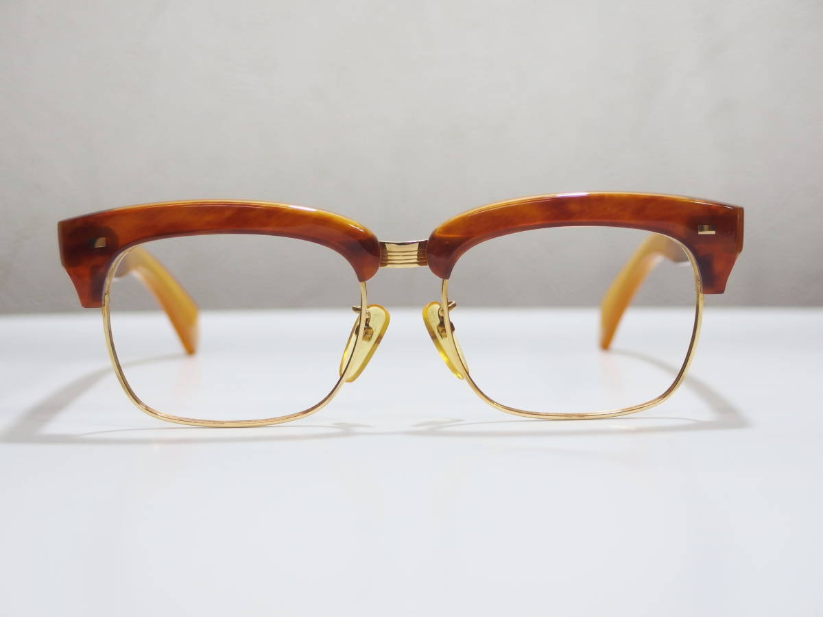 [ price . negotiations welcome ][ beautiful goods ] top class domestic production meat thickness book@ tortoise shell *K18 pure gold & high class white ..& white . blow glasses *be coat settled 1974]