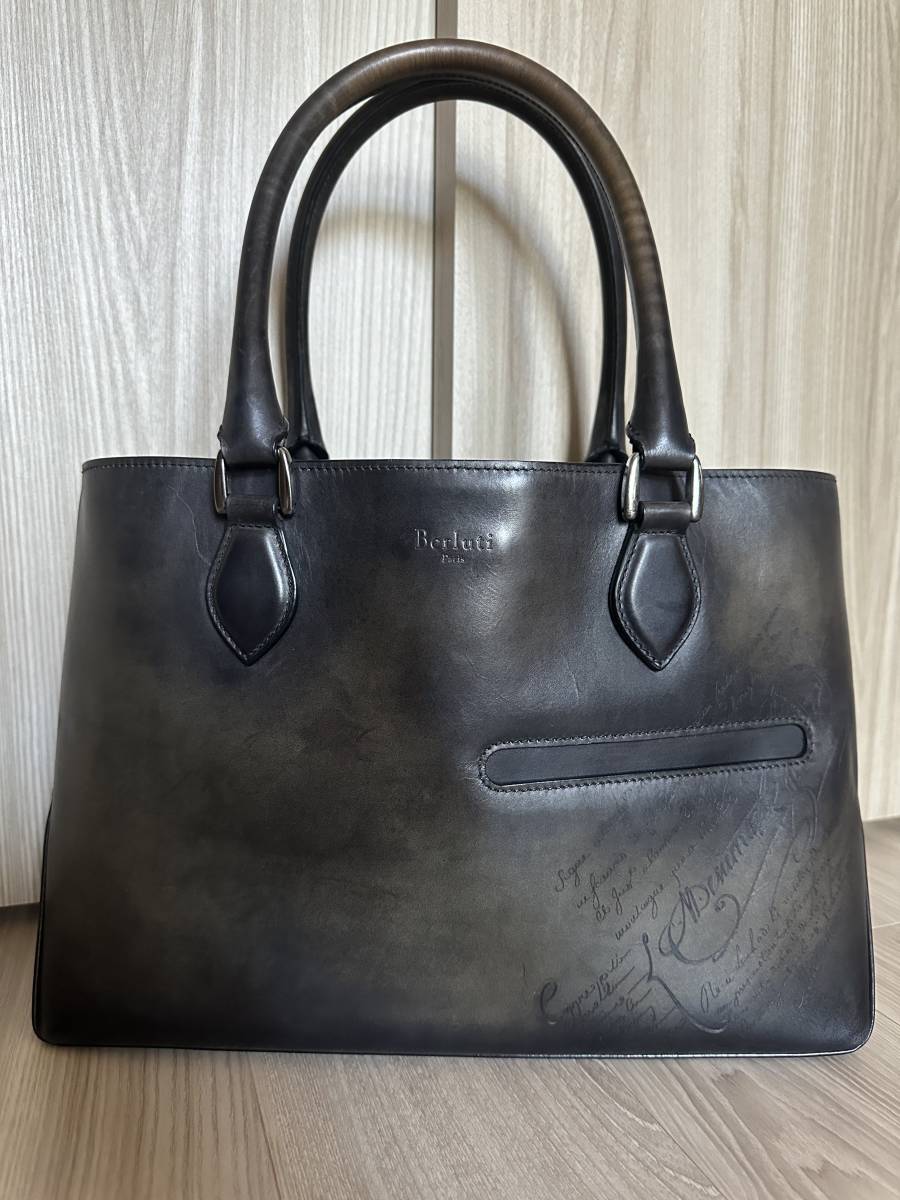 定価45 6万 Berluti Toujours Mini Scritto Leather Tote Bag