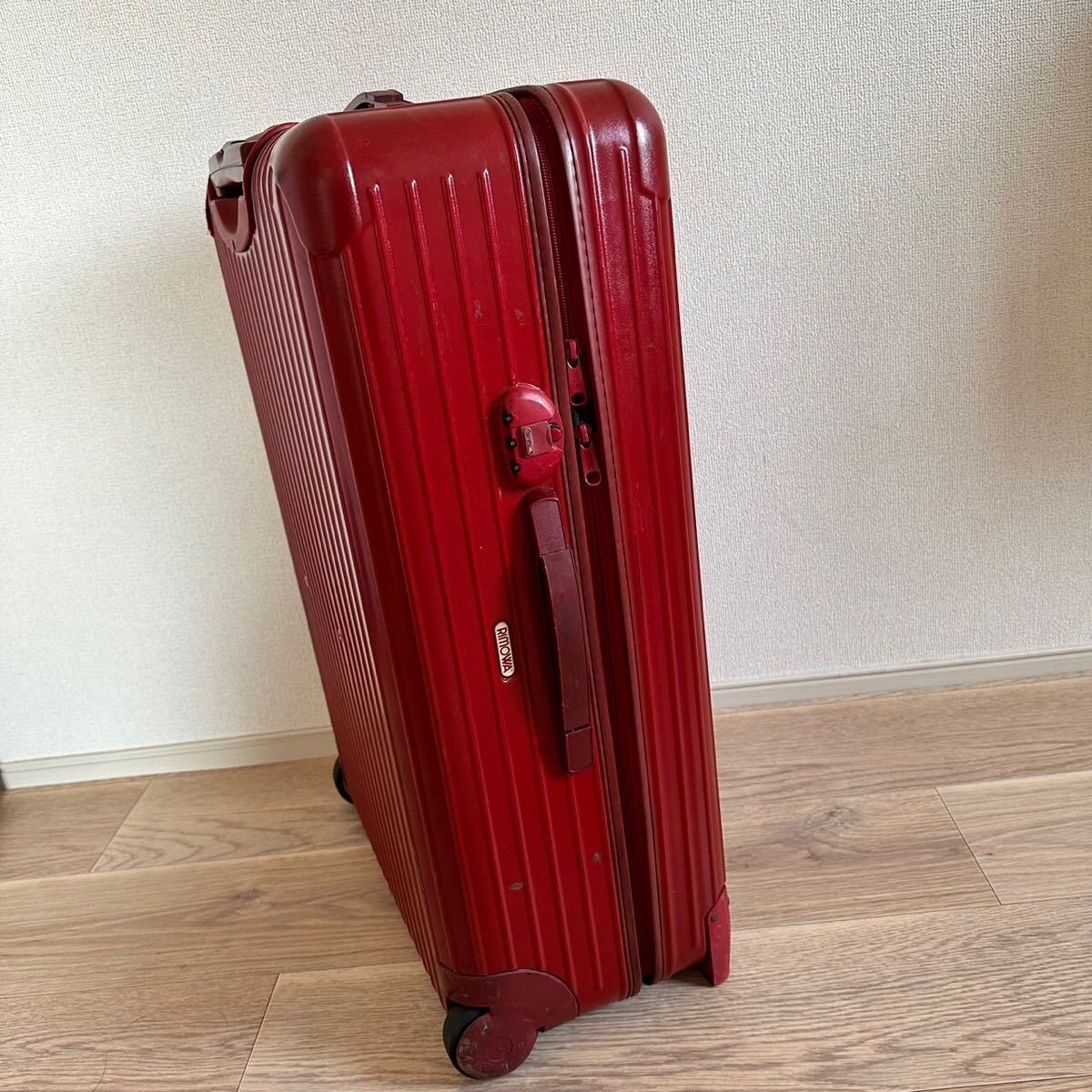 【ジャンク】RIMOWA リモワ キャリーバッグ 赤　スーツケース　レッド　旅行バッグ　SALSA _画像6