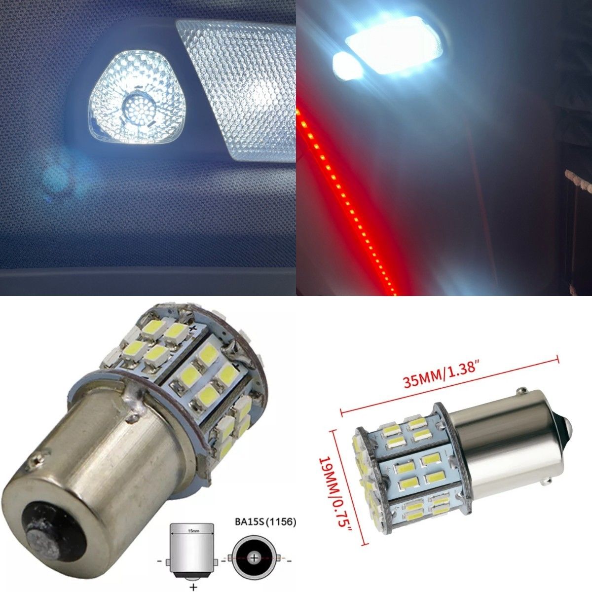 トラック 大型車 BA15S 50LED 24V サイドマーカー 20+予4個