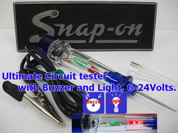 即落!スナップオン*6-24V対応/サーキットテスター[ブザー&ライト]／Circuit tester with Buzzer and Light／Bland：Neiko_画像1