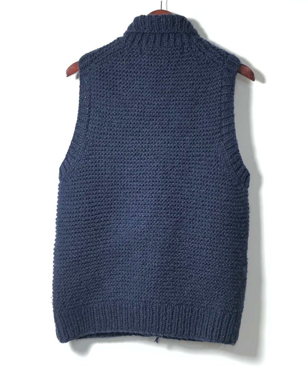 ファッションなデザイン ウール100% ニットベスト HOMME